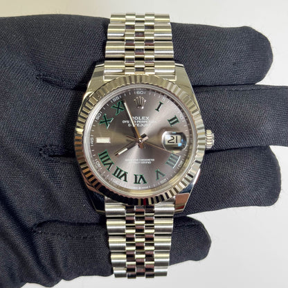 Rolex Datejust 41mm Wimbledon Dial Watch Ref# 126334