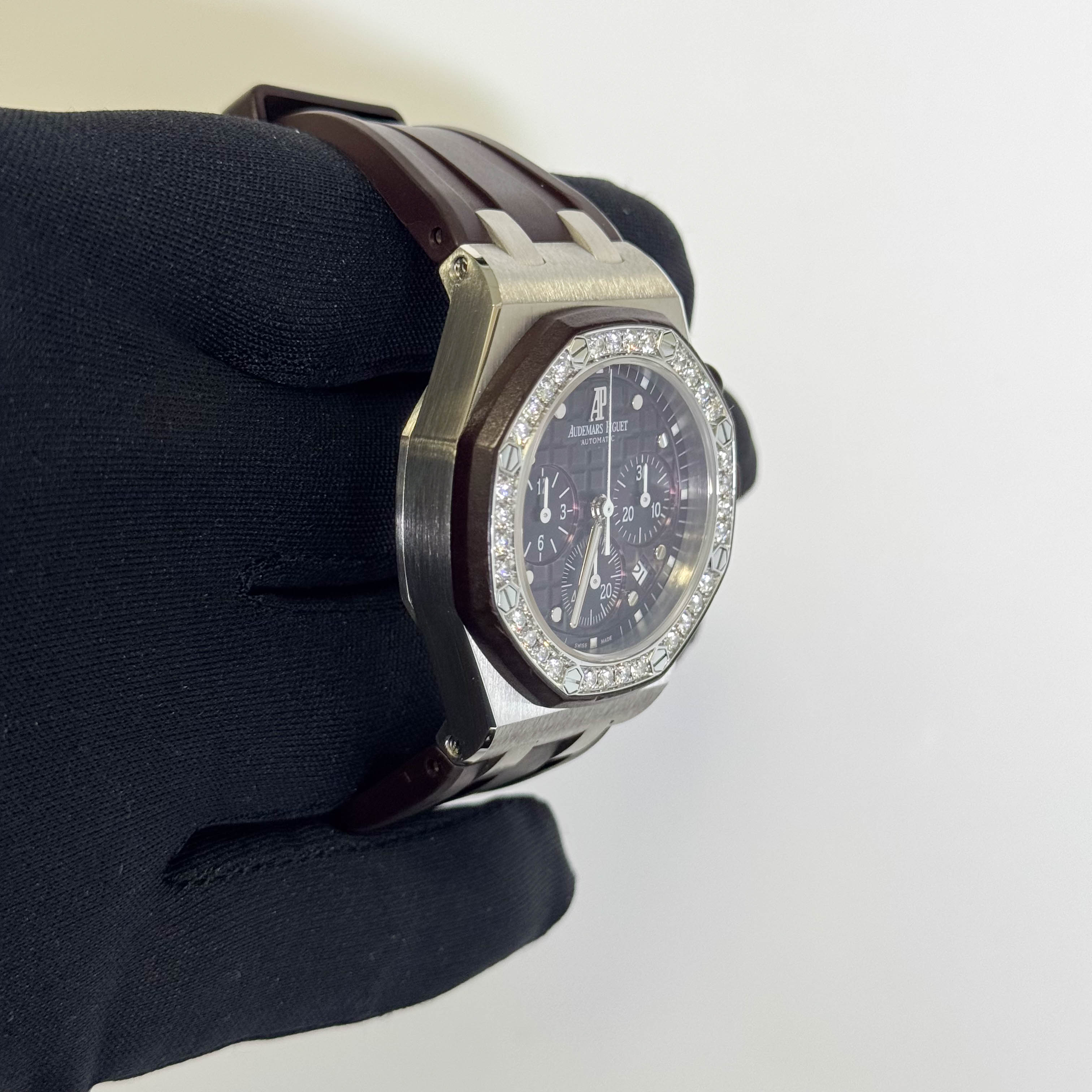 Audemars Piguet Royal Oak Offshore 37mm Purple Dial Watch Ref# 26048SK.ZZ.D066CA.01 - Happy Jewelers Fine Jewelry Lifetime Warranty