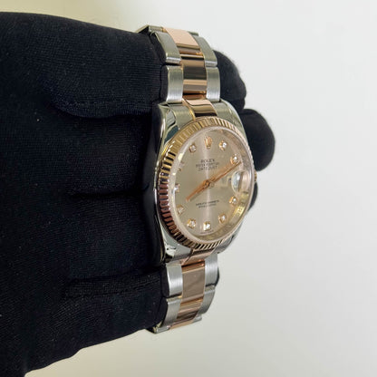 Rolex Datejust 36mm Sundust Pink Dial Watch Ref# 116231 - Happy Jewelers Fine Jewelry Lifetime Warranty