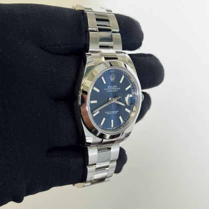 Rolex Datejust 41mm Blue Dial Watch Ref# 126300 - Happy Jewelers Fine Jewelry Lifetime Warranty