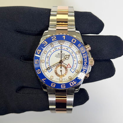 Rolex Yacht-Master II  44mm White Dial Watch Ref# 116681 - Happy Jewelers Fine Jewelry Lifetime Warranty