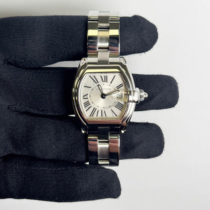 Cartier Roadster Stainless Steel 31mm Silver Dial Watch Ref# W62016V3 - Happy Jewelers Fine Jewelry Lifetime Warranty