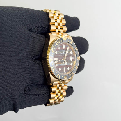Rolex GMT Master II "Tiger Iron" 40mm Tiger Iron Stone Dial Watch Ref# 126718GRNR