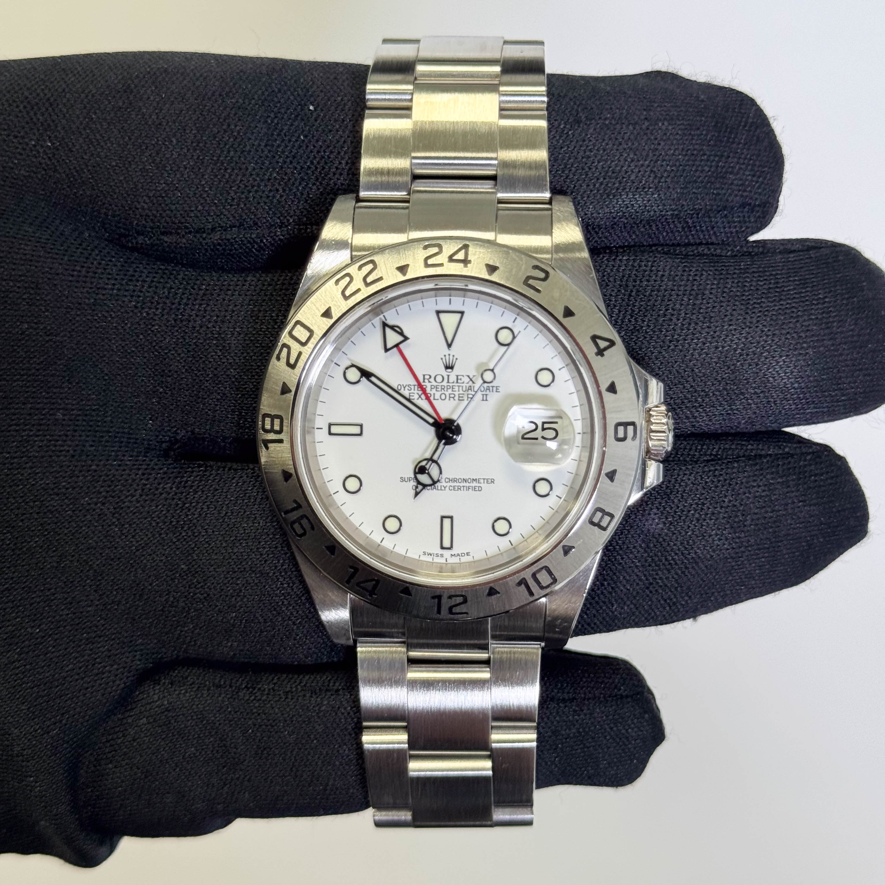 Rolex Explorer II 40mm White Dial Watch Ref# 16570 - Happy Jewelers Fine Jewelry Lifetime Warranty