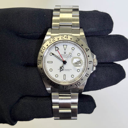 Rolex Explorer II 40mm White Dial Watch Ref# 16570 - Happy Jewelers Fine Jewelry Lifetime Warranty