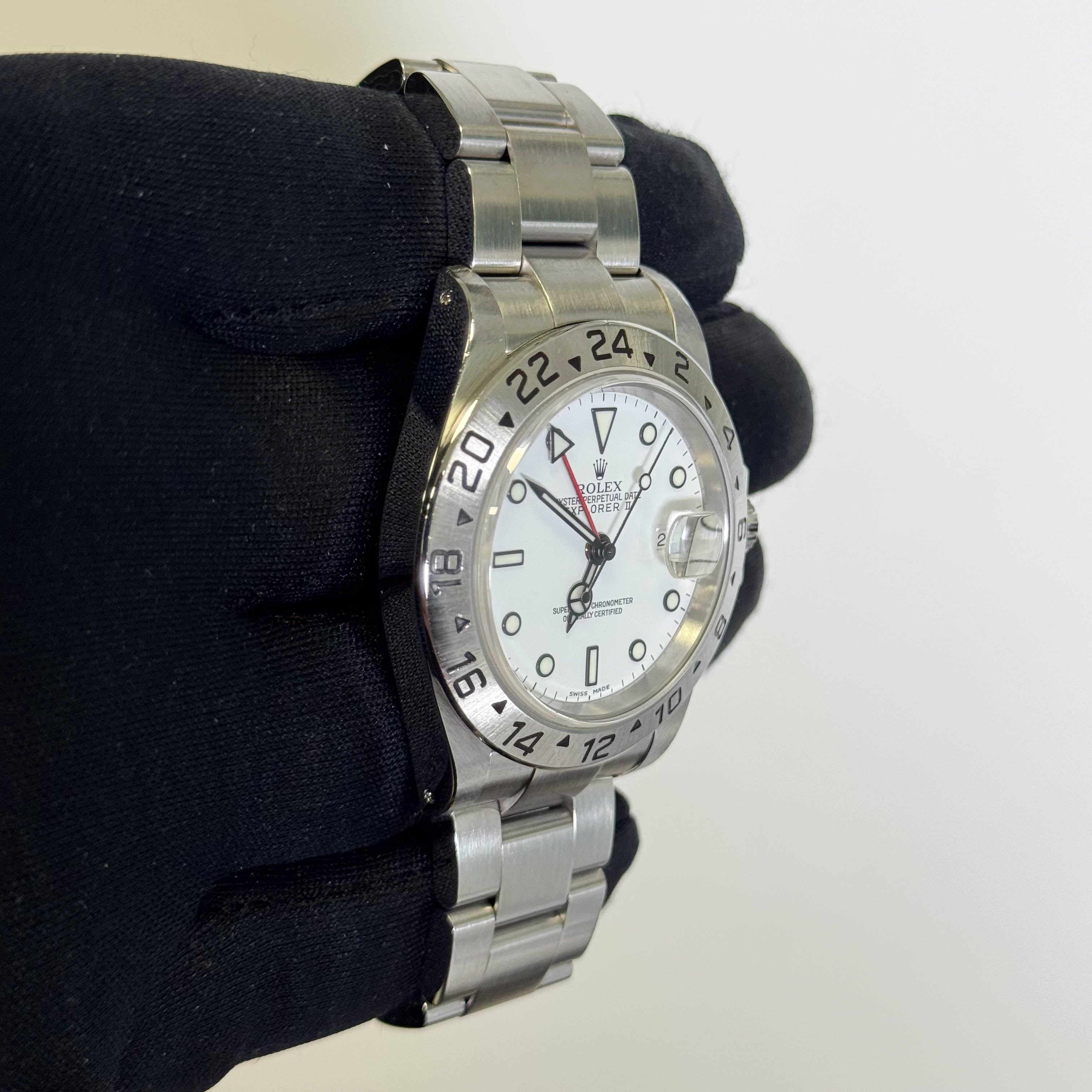 Rolex Explorer II 40mm White Dial Watch Ref# 16570 - Happy Jewelers Fine Jewelry Lifetime Warranty