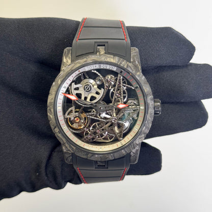 Roger DuBuis Excalibur 42mm Skeleton Dial Watch Ref# DBEX0777 - Happy Jewelers Fine Jewelry Lifetime Warranty