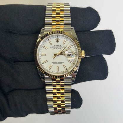 Rolex Datejust 36mm White Dial Watch Ref# 126233