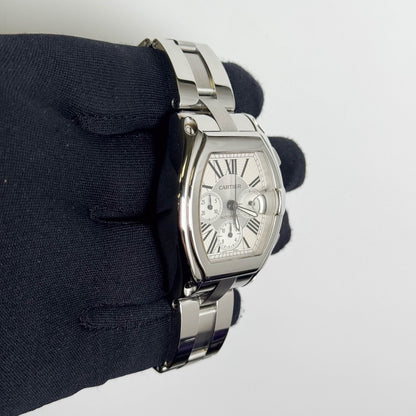 Cartier Roadster 48mm Silver Dial Watch Ref# W62019X6 - Happy Jewelers Fine Jewelry Lifetime Warranty
