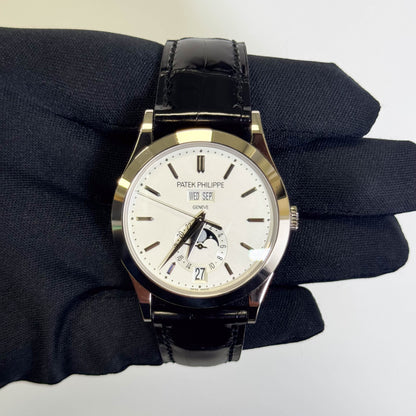 Patek Philippe Annual Calendar 38.5mm White Dial Watch Ref# 5396G-011 - Happy Jewelers Fine Jewelry Lifetime Warranty