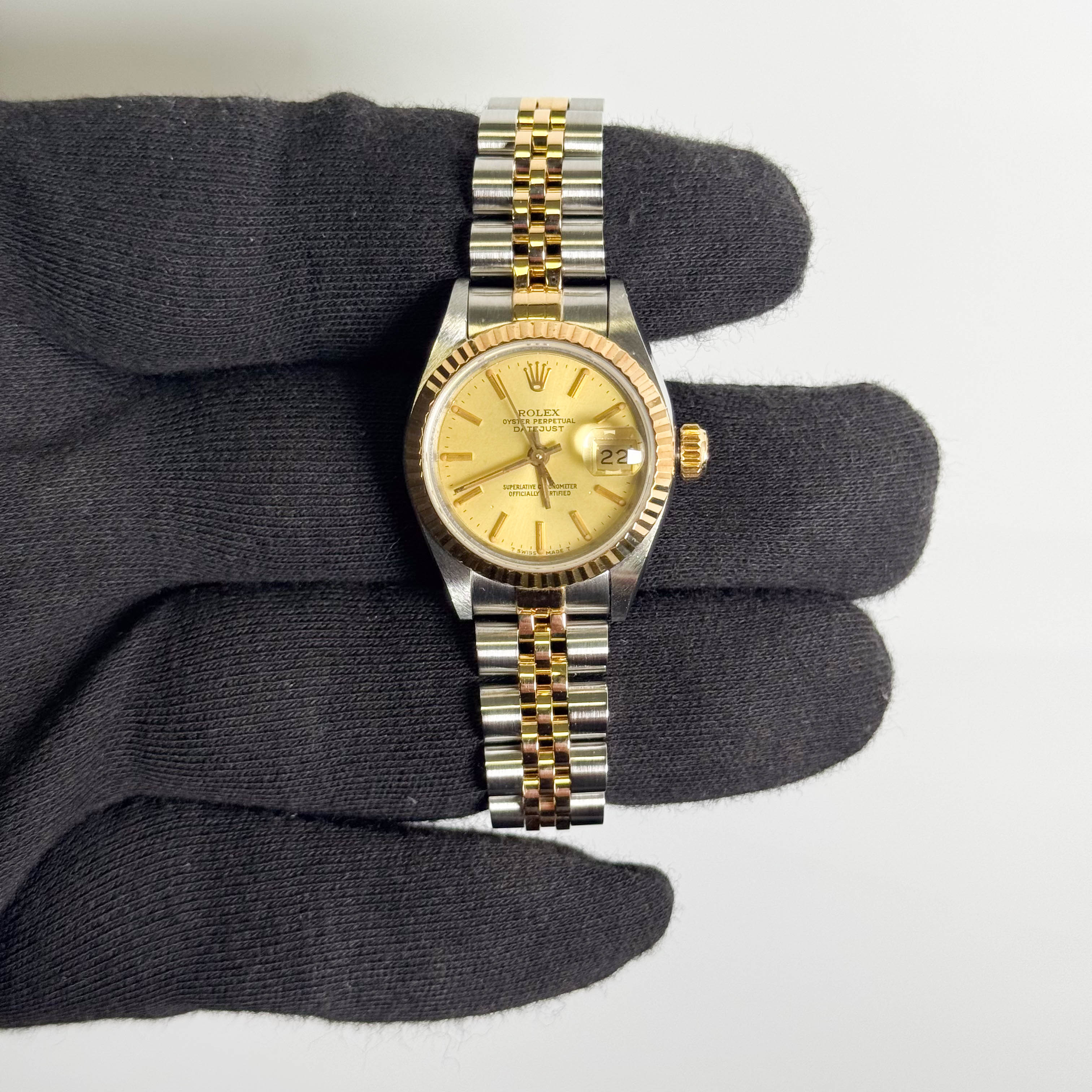 Rolex Datejust 26mm Champagne Dial Watch Ref# 69173