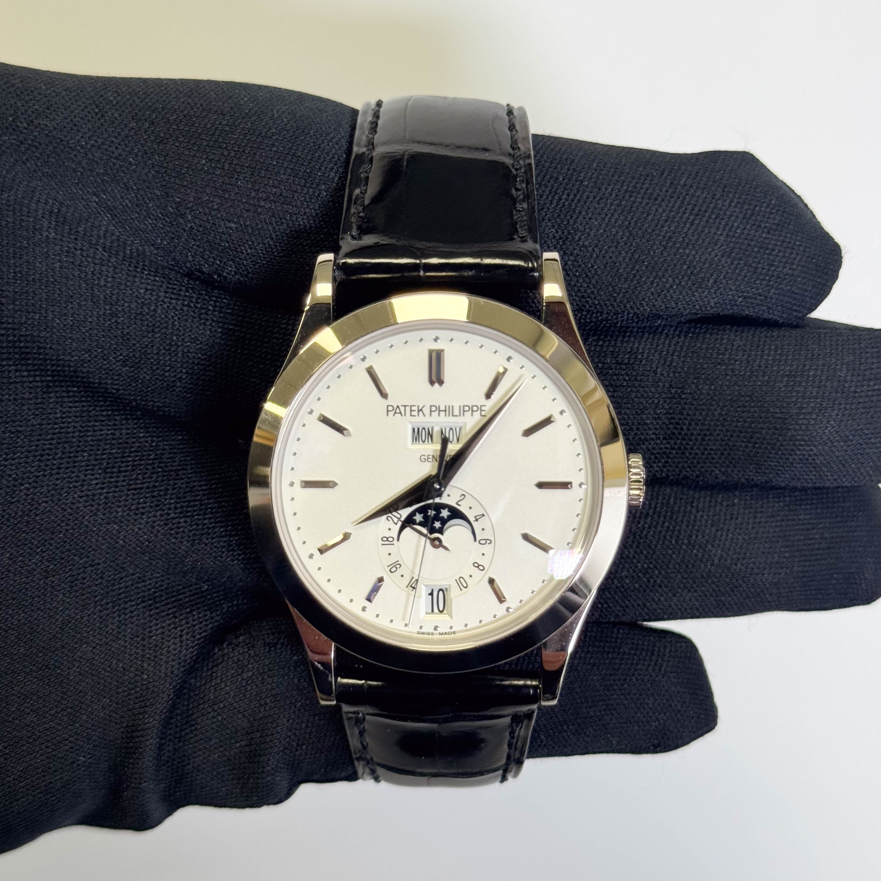 Patek Philippe Annual Calendar 38.5mm White Dial Watch Ref# 5396G-011 - Happy Jewelers Fine Jewelry Lifetime Warranty