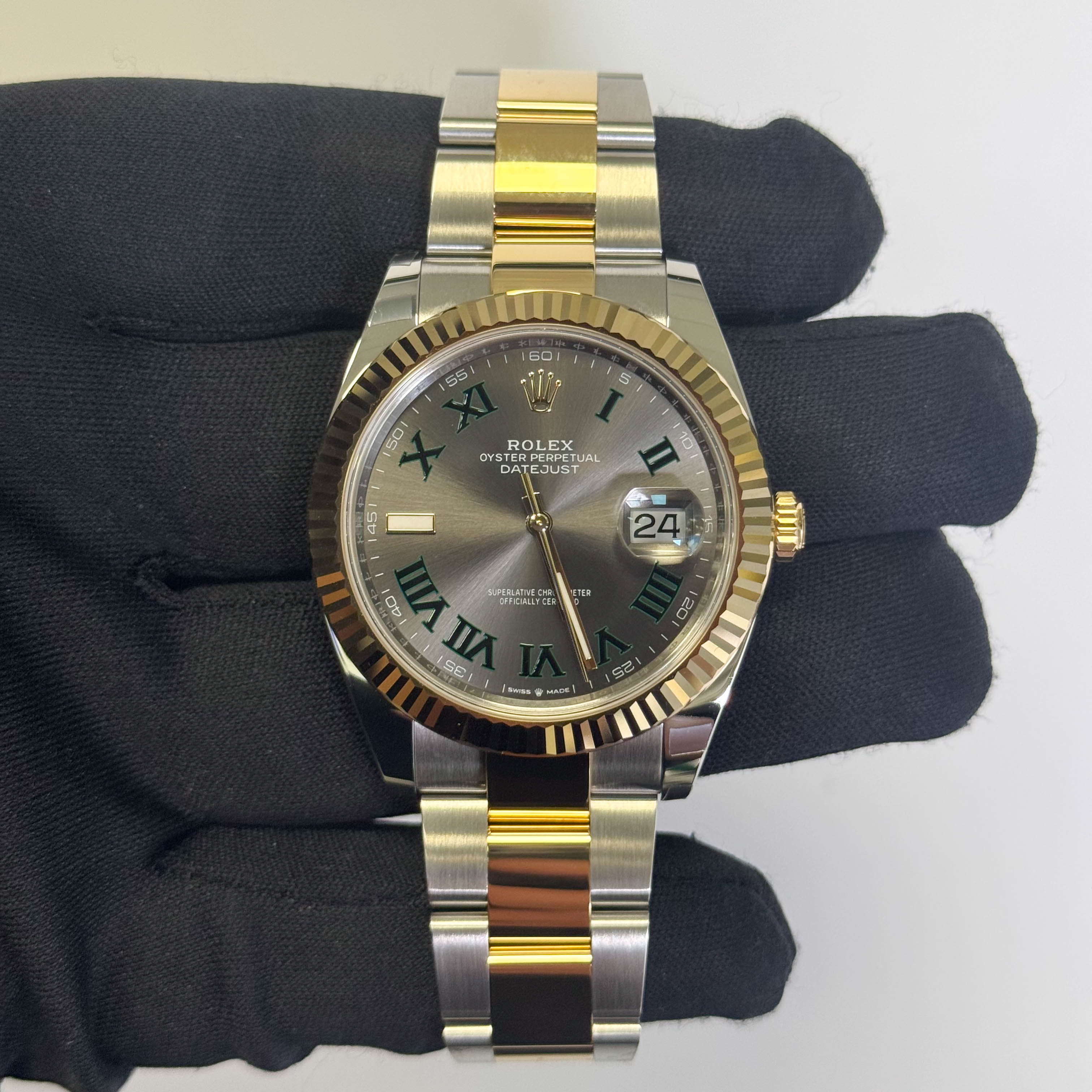 Rolex Datejust 41mm Wimbledon Dial Watch Ref# 126333