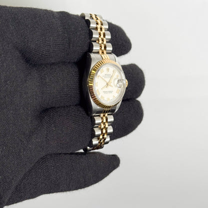 Rolex Datejust 26mm Ivory Dial Watch Ref# 69173