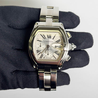 Cartier Roadster 48mm Silver Dial Watch Ref# W62019X6 - Happy Jewelers Fine Jewelry Lifetime Warranty