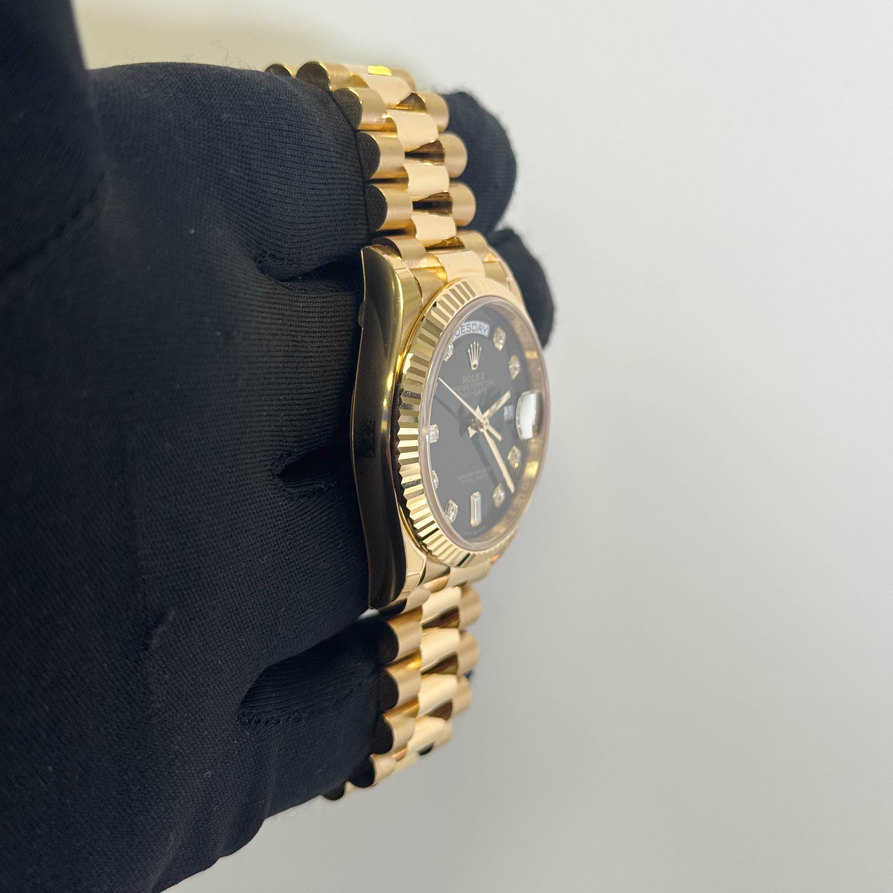 Rolex Day-Date 36mm Green Dial Watch Ref# 128238