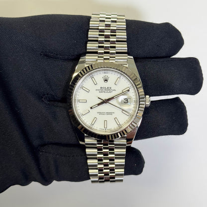 Rolex Datejust 41mm White Dial Watch Ref# 126334