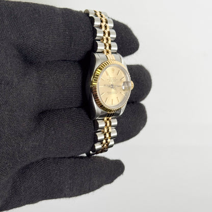 Rolex Datejust 26mm Champagne Dial Watch Ref# 69173