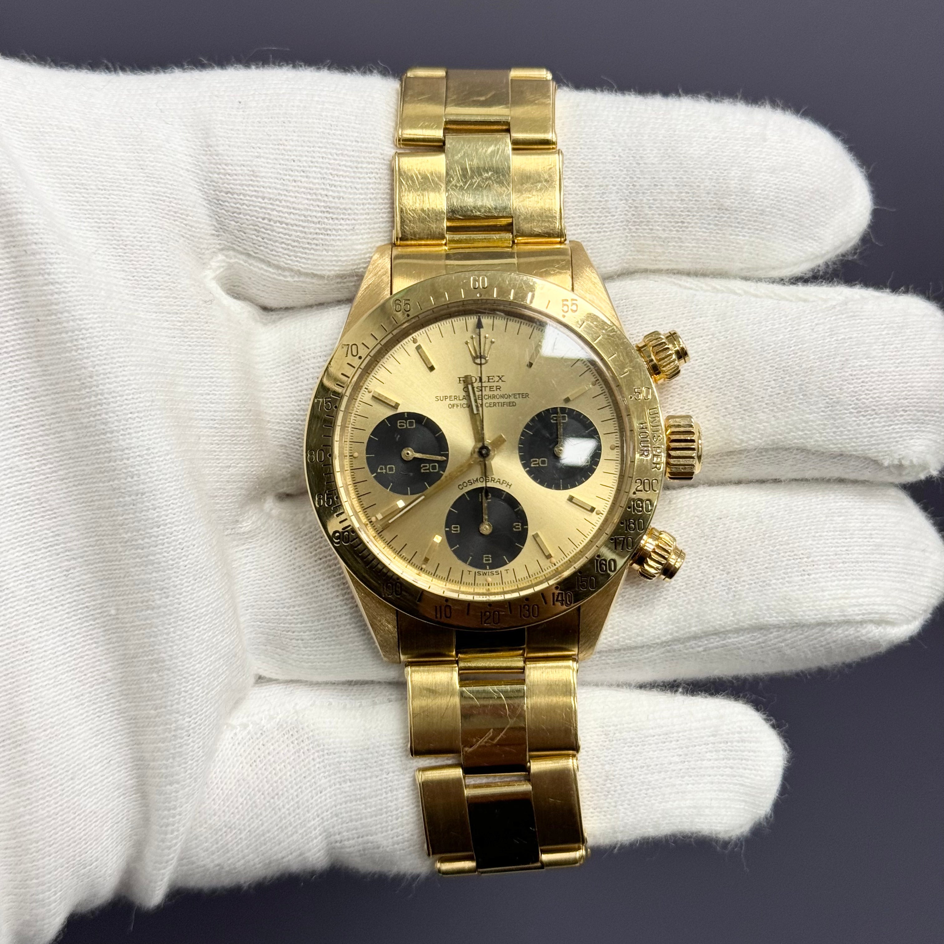 Rolex Daytona 37.5mm Champagne Dial Watch Ref# 6265 - Happy Jewelers Fine Jewelry Lifetime Warranty