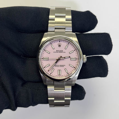 Rolex Oyster Perpetual 41mm Pink Dial Watch Ref# 134300