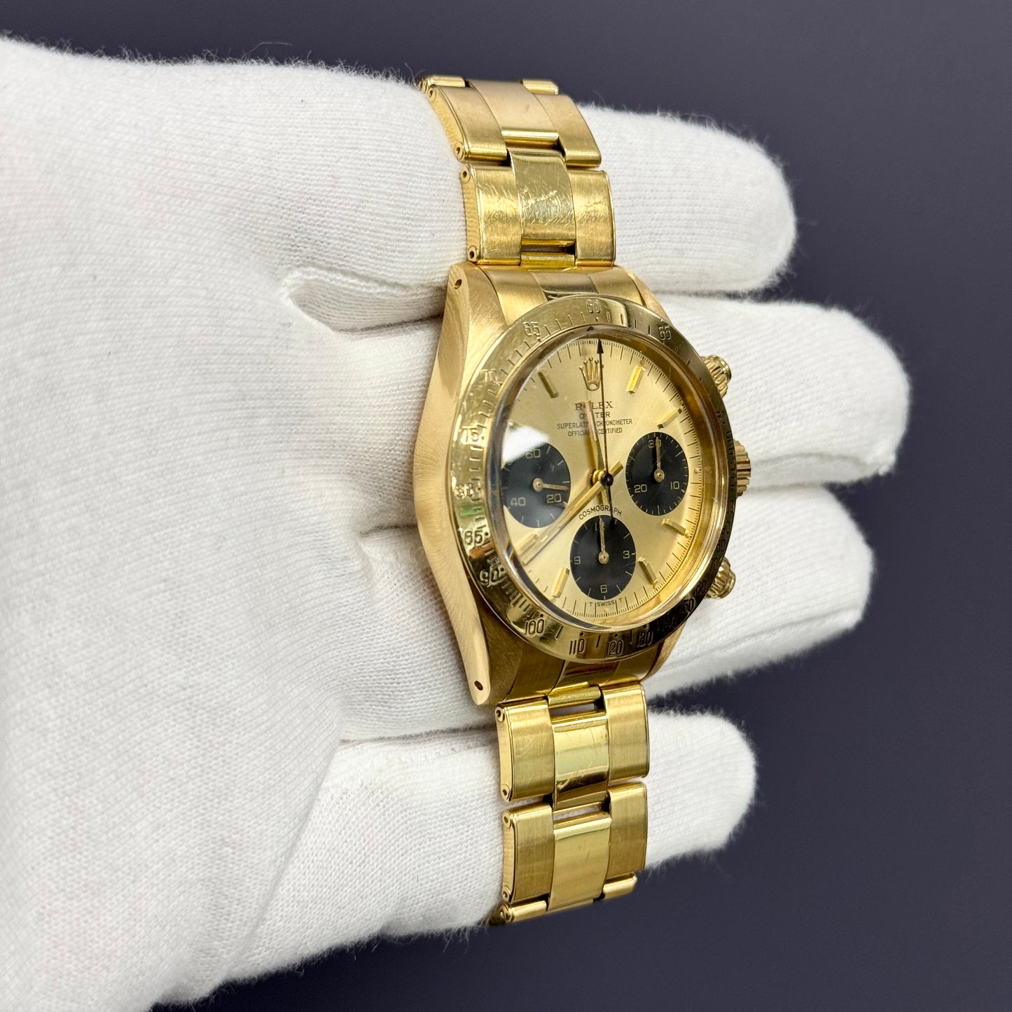 Rolex Daytona 37.5mm Champagne Dial Watch Ref# 6265