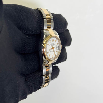 Rolex Datejust 26mm White Dial Watch Ref# 179163