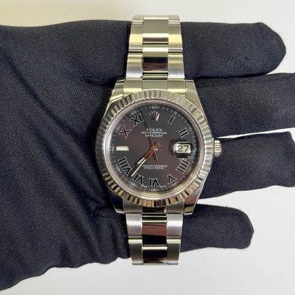 Rolex Datejust 41mm Grey Dial Watch Ref# 116334 - Happy Jewelers Fine Jewelry Lifetime Warranty
