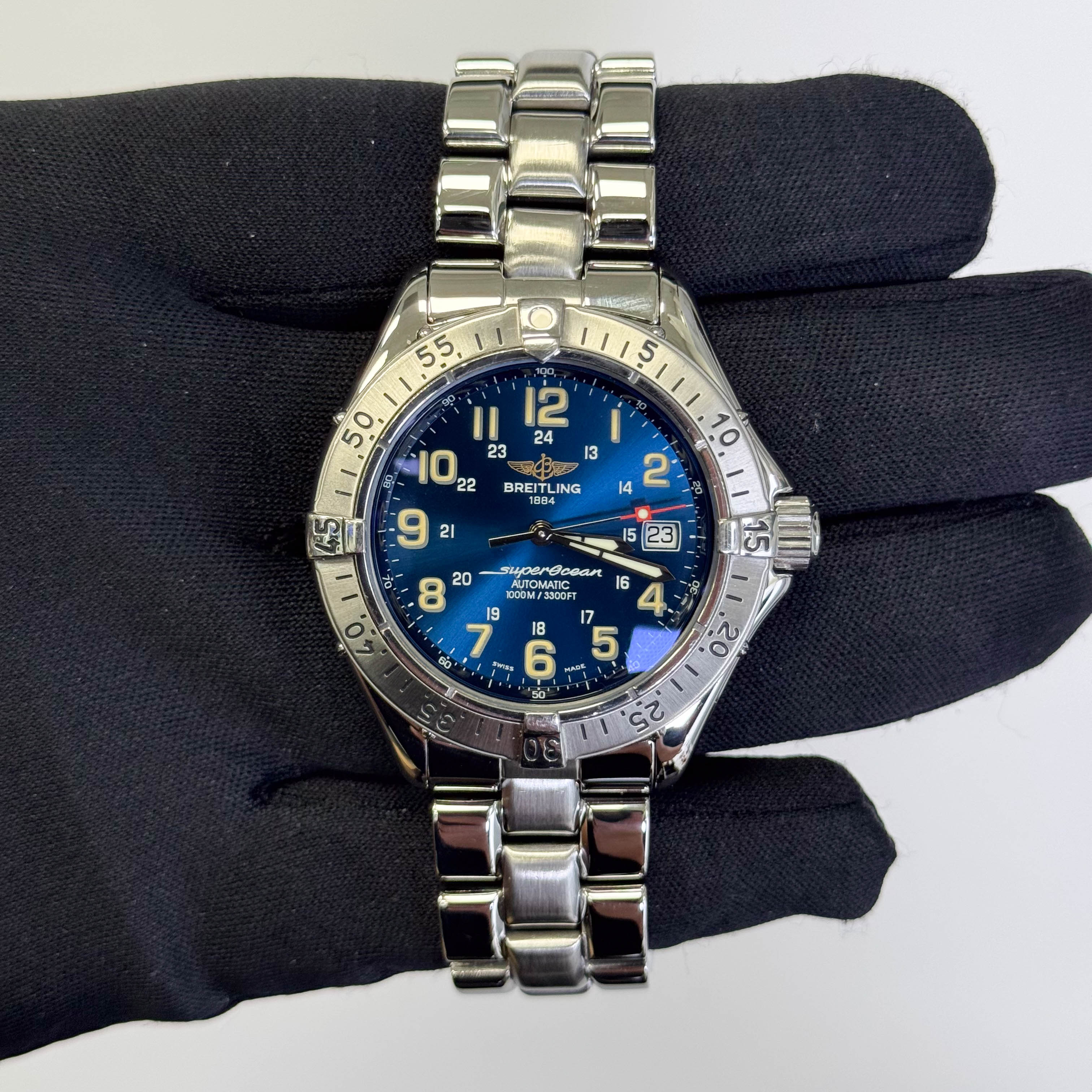 Breitling Superocean 41mm Blue Dial Watch Ref# A17040 – Happy Jewelers
