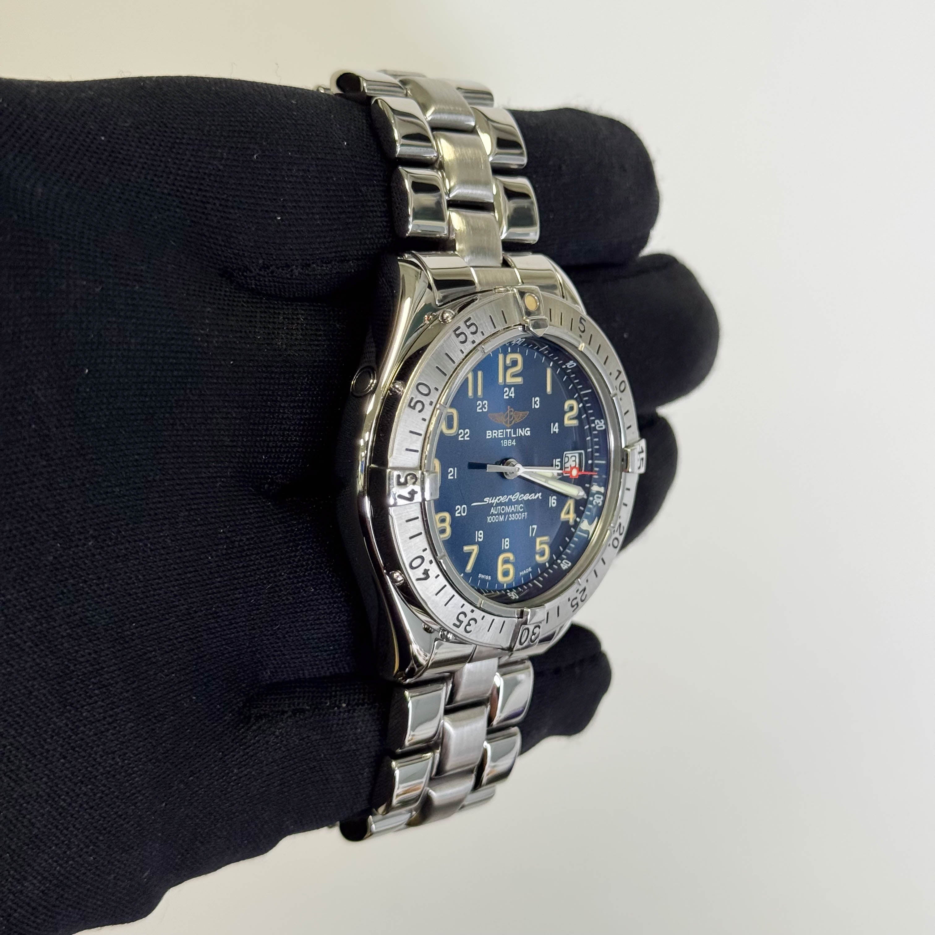 Breitling Superocean 41mm Blue Dial Watch Ref# A17040 – Happy Jewelers