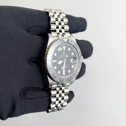 Rolex GMT-Master II 40mm Black Dial Watch Ref# 126710GRNR