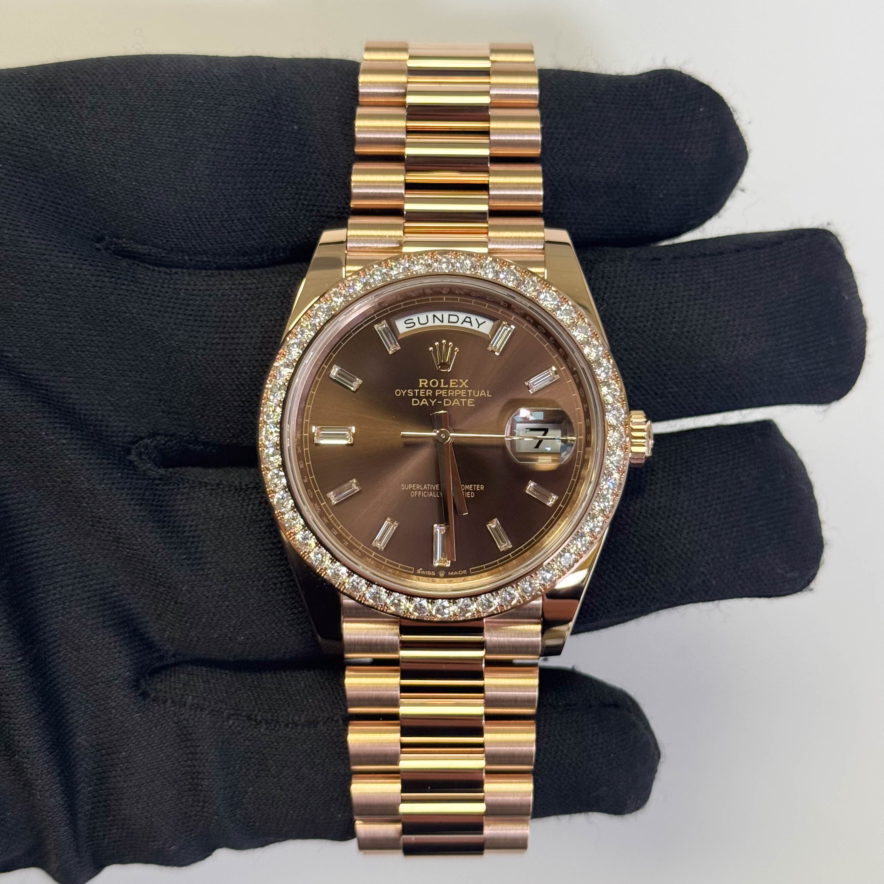 Rolex Day-Date 40mm Chocolate Dial Watch Ref# 228345RBR