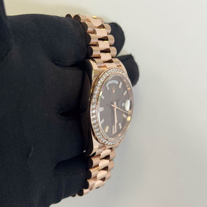 Rolex Day-Date 40mm Chocolate Dial Watch Ref# 228345RBR