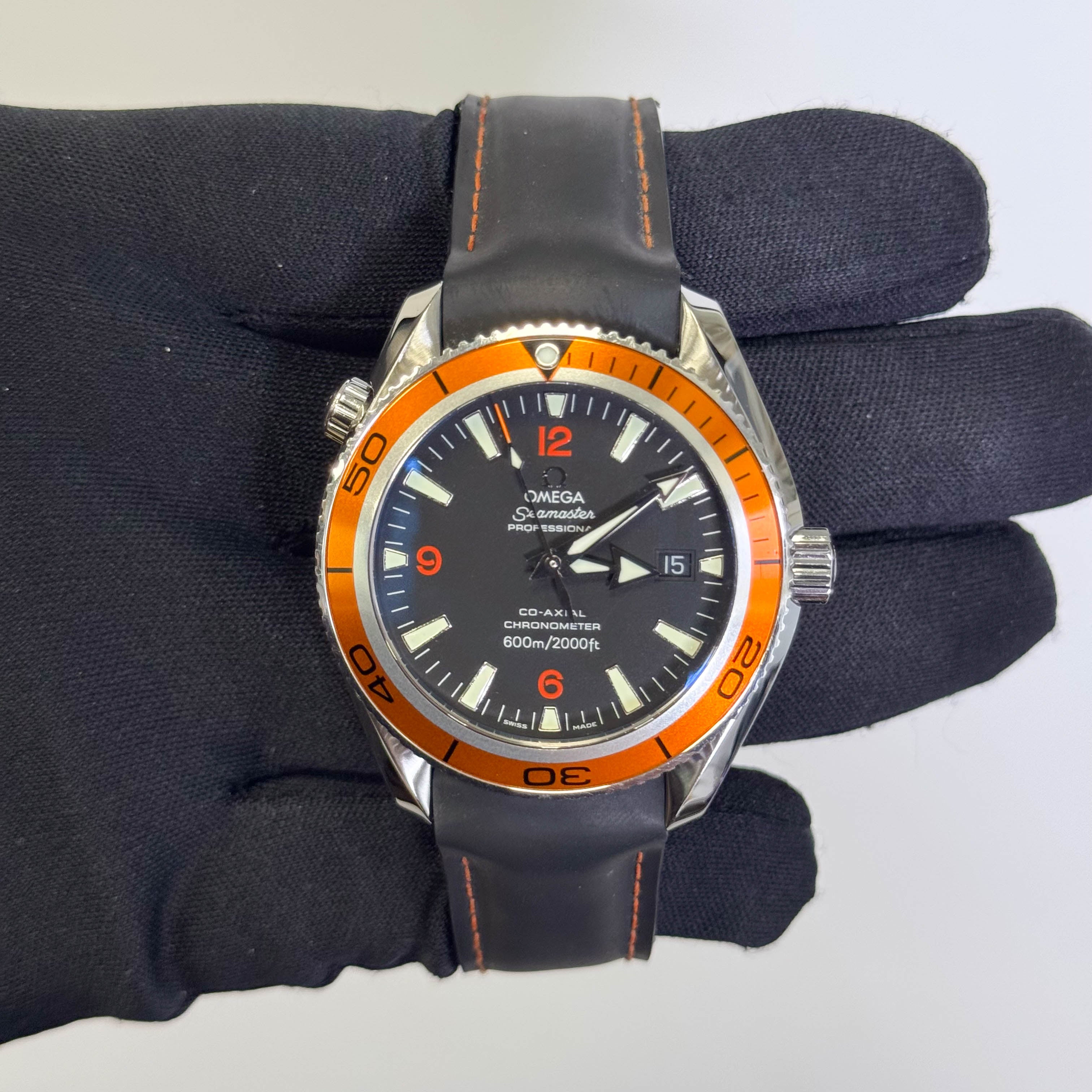 Omega Seamaster 42mm Black Dial Watch Ref# 2209.50.00 - Happy Jewelers Fine Jewelry Lifetime Warranty