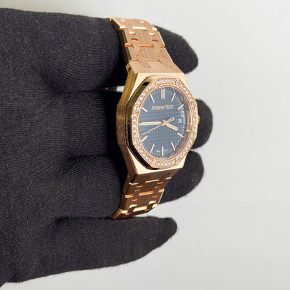 Audemars Piguet Royal Oak 34mm Blue Dial Watch Ref# 77451OR.ZZ.1361OR.04