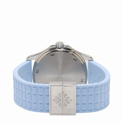 Patek Philippe Aquanaut Stainless Steel 36mm Baby Blue Dial Watch Reference# 5067A-017 - Happy Jewelers Fine Jewelry Lifetime Warranty