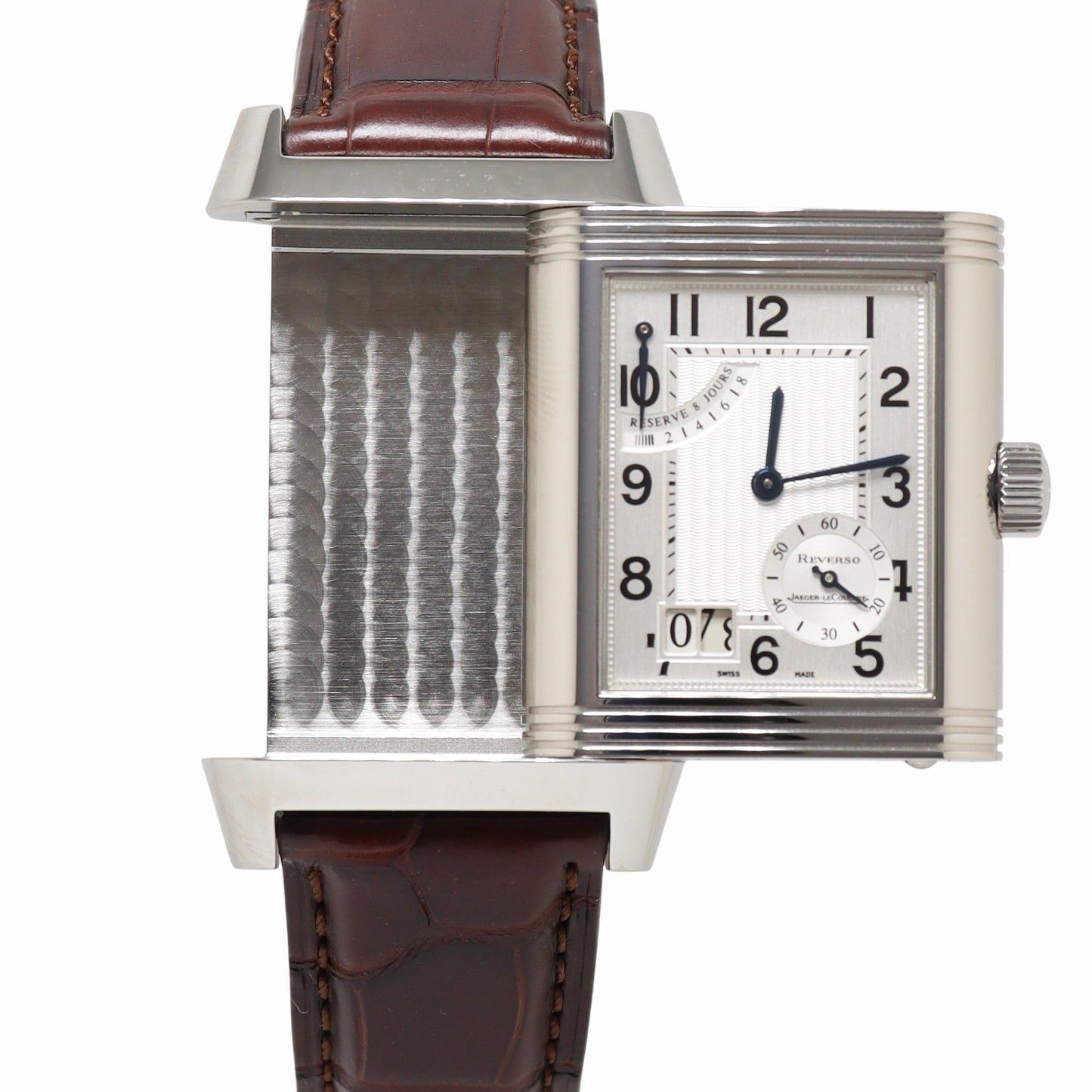 Jaeger-LeCoultre Reverso Grande Stainless Steel 29.50mm x 46.50mm White Dial Watch Reference# 240.8.15 - Happy Jewelers Fine Jewelry Lifetime Warranty