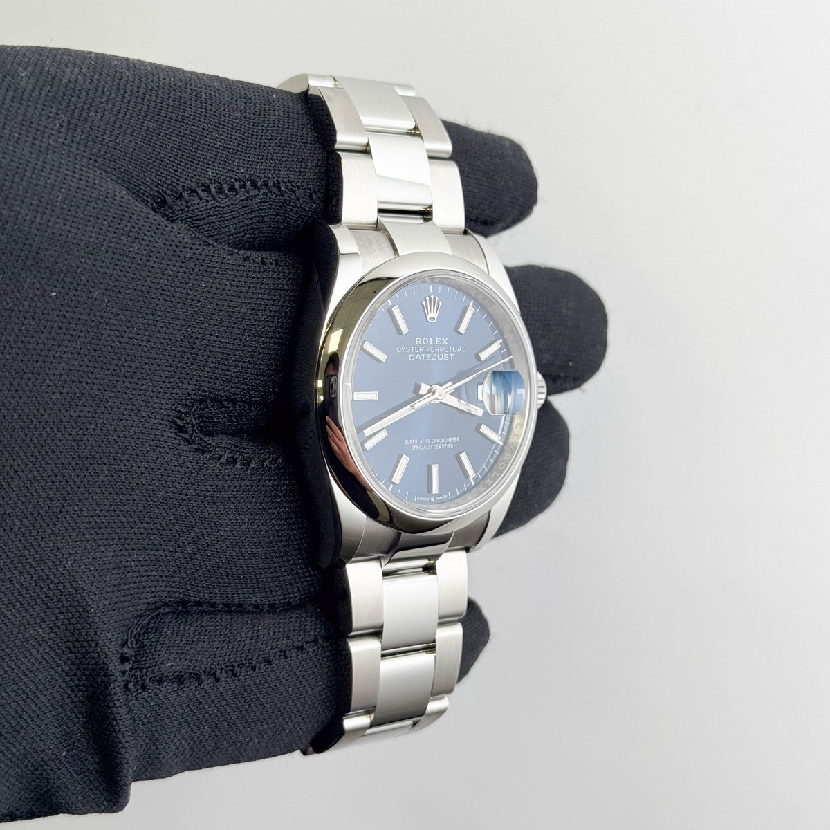 Rolex Datejust 36mm Blue Stick Dial Watch Ref# 126200