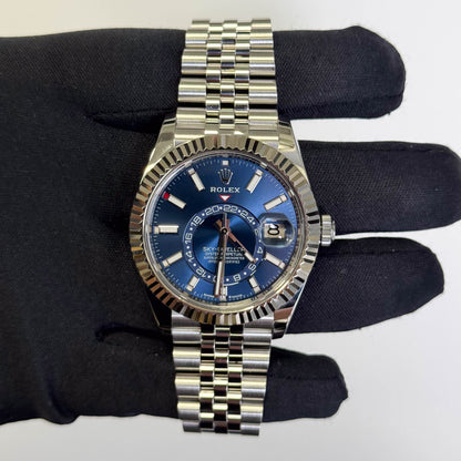 Rolex Sky-Dweller 42mm Blue Dial Watch Ref# 336934 - Happy Jewelers Fine Jewelry Lifetime Warranty