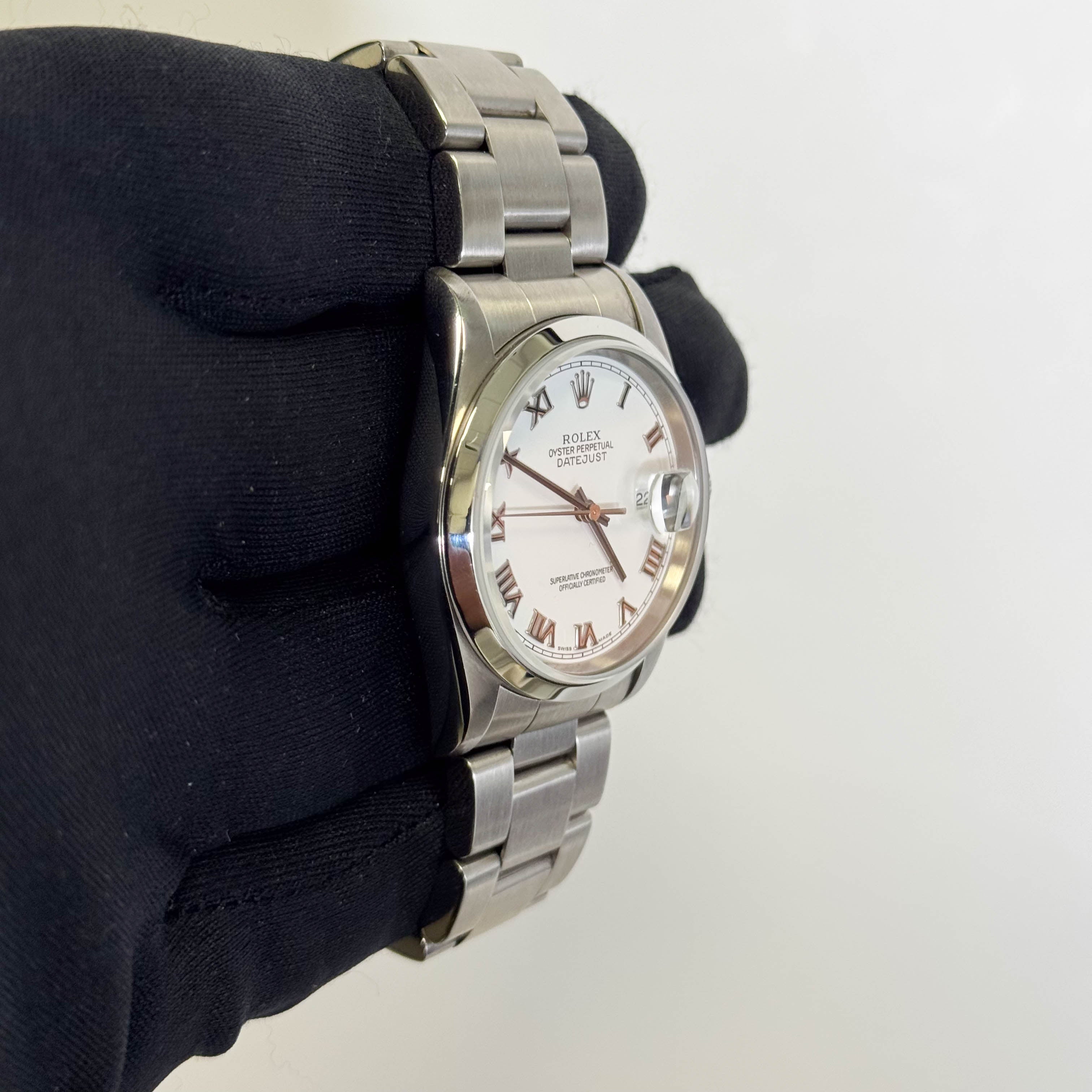 Rolex Datejust 36mm White Dial Watch Ref# 16200