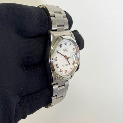 Rolex Datejust 36mm White Dial Watch Ref# 16200