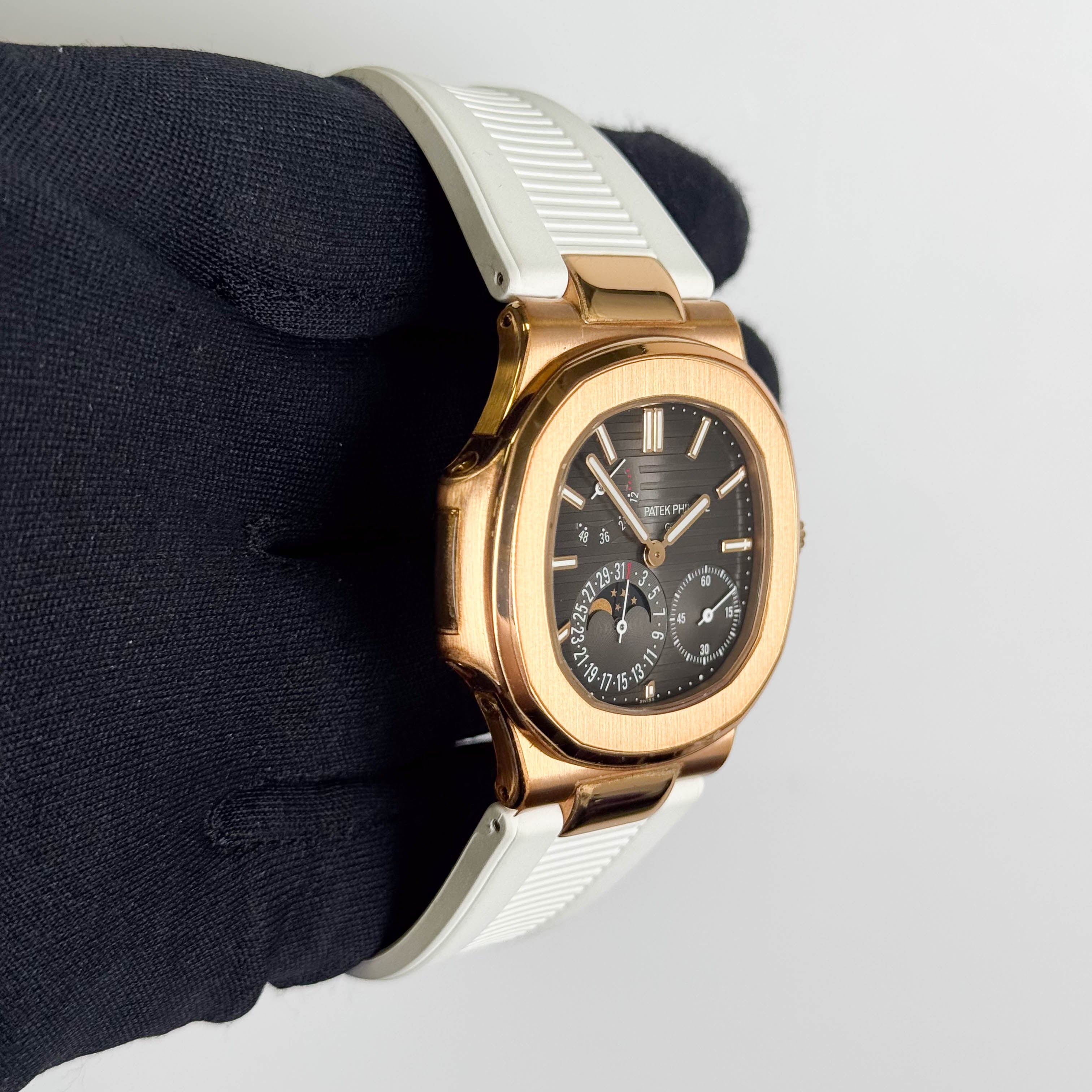 Patek Philippe Nautilus 40mm Grey Dial Watch Ref # 5712R-001 - Happy Jewelers Fine Jewelry Lifetime Warranty
