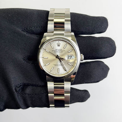 Rolex Datejust 36mm Silver Dial Watch Ref# 126200