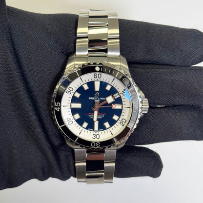 Breitling Superocean Automatic 44mm Navy Blue Dial Watch Ref# A17376211C1A1