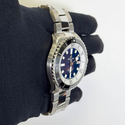 Breitling Superocean Automatic 44mm Navy Blue Dial Watch Ref# A17376211C1A1