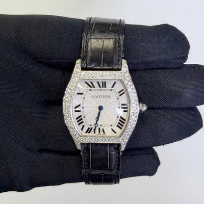 Cartier Tortue 43mm Ivory Dial Watch Ref# WA503851 - Happy Jewelers Fine Jewelry Lifetime Warranty