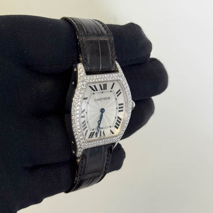 Cartier Tortue 43mm Ivory Dial Watch Ref# WA503851 - Happy Jewelers Fine Jewelry Lifetime Warranty