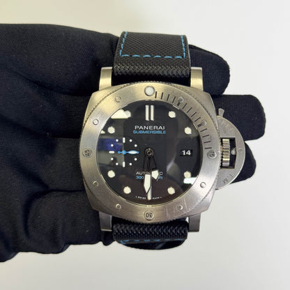 Panerai Luminor Submersible 47mm Black Dial Watch Ref# PAM01305 - Happy Jewelers Fine Jewelry Lifetime Warranty