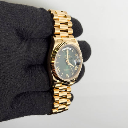 Rolex Day-Date 36mm Black Dial Watch Ref# 128238