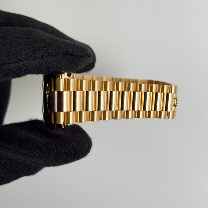 Rolex Day-Date 36mm Black Dial Watch Ref# 128238