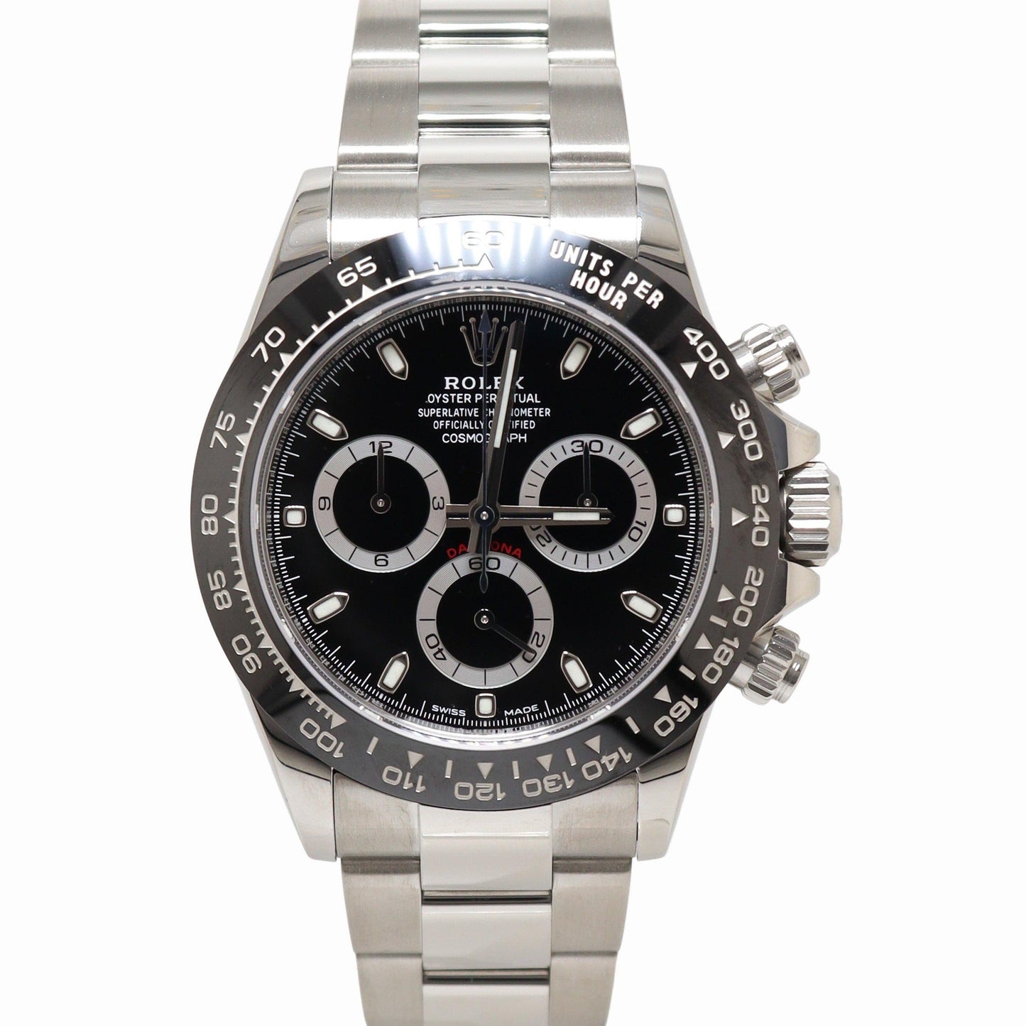 Rolex Daytona 40mm Stainless Steel Black Chronograph Dial Watch Reference#: 116500LN - Happy Jewelers Fine Jewelry Lifetime Warranty